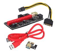 OUNONA Pcie Graphics Card Extension Cable Ver009S Black Gold 1X to 16X Connector for External GPU Laptop Gaming and Mining Graphics Card Adapter