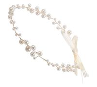 OUNONA Pearl Hair Vine Bridal Headpiece Wedding Hair Jewelry for Brides High Shine Pearl Twist Bead for Women