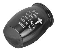 OUNONA PET Ashes Urn for Dog Memorial Keepsake Metal Black | Fading and Rusting Resistant, Hard Structure, Store Ashes, Memorialize Pets, Suitable for Animal Remembrance