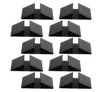 OUNONA Pet Gate Support 10Pcs Black Plastic Triangle Stabilizer Feet for Freestanding Dog Panel Fence Anti-Drag Fixing