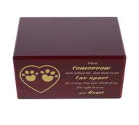 OUNONA Pet Urn Wooden Pet Ashes Keepsake Box Memorial Urn for Cat Dog Small Ash Cinerary Casket