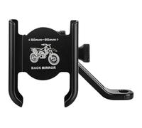 OUNONA Phone Mount Bracket Adjustable Motorcycle Black Aluminum Alloy | 360 Degree Rotation, Wide Compatibility, Connection Bracket for Left or Right Rearview Mirror Installation