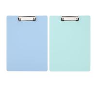 OUNONA Plastic Clipboard with Clamping Papers Feature 2pcs A4 with Metal Clip Portable Writing Board for Students and Teachers for School and Office Use