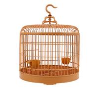 OUNONA Plastic Hanging Cage for Small Animals Round-shaped Vintage Birdcage Stylish Elegant Design Large Comfortable Space Safe and Convenient for Pet Owners