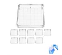 OUNONA Plastic Petri Dishes 10pcs 10cm 36 Grid Square Lab Petri Plate Dish Container Steriles Cell Culture Dishes with Lids for Laboratory Science Experiment Projects