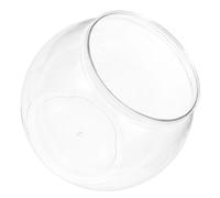 OUNONA Plastic round Aquarium Fish Bowl for Goldfish with Design Sturdy Desktop Fish Tank for Office and Garden Practical Small Goldfish with Good View of The Interior