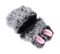 OUNONA Plush Cartoon Earphone Case Soft Protective Cover for Generation Cute Grey Rabbit Ears Design Lightweight Portable Wireless Headphone Sleeve