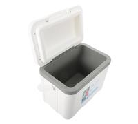 OUNONA Portable Handle Lunchbox Cooler Insulated Picnic Container Pp 6 L White, Car-compatible for Long Road Trips and Self-driving Tours