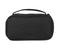 OUNONA Portable Large Double-layer Oxford Cloth Cable Organizer Bag, Electronics Accessories Case for Power Bank and USB Data Cables, Travel Essential Digital Storage Pouch Black