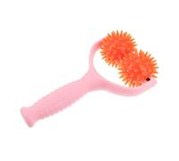 OUNONA Portable Manual Muscle Massage Roller Stick for Shoulder and Body Relief Ergonomic Handheld Massager with Smooth Surface Pink Body Massaging Tool for Office Workers