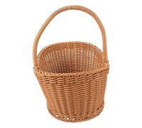 OUNONA Portable Woven Fruit Basket Handheld Storage Organizer for Picnic Camping Wear Resistant Vegetable Container with Artistic Rustic Design Multipurpose Fruit and Snack Carrier for