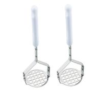 OUNONA Potato Ricer and Vegetable Pressing Stainless Steel Manual 2pcs Kitchen Potato Masher with Non-Slip Handle and Hanging Hole Design