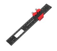 OUNONA Precision T-square Ruler for Woodworking and Construction Portable Metal Marking Measuring Tool with Clear and Metric Scales Compact Pocket T-type Scribing Ruler for Carpenters and