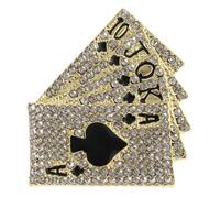 OUNONA Pride Accessories Women's Brooch Enamel Pin Fashion Clothes Pin Playing Cards Design