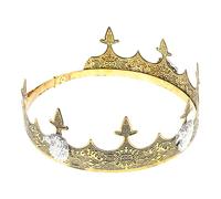 OUNONA Prince Crown for Men, Decorative Head Headdress, Birthday and Party Cosplay King Crown, Suitable for Weddings and Halloween Celebrations