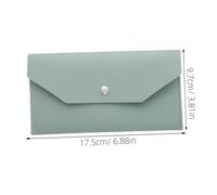 OUNONA PU Cash Envelope Wallet for Women Minimalist Coin Purse with Ample Storage for Cash Cards and Coins Elegant Craftsmanship Portable Long Wallet Light Green