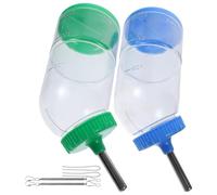 OUNONA Rabbit Water Bottle 2Pcs 300Ml Leakproof Roll-On Pet Water Dispenser for Guinea Pigs and Hamsters Portable Small Animal Drinking Fountain for Travel and Home Random Color