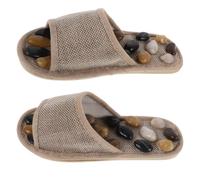 OUNONA Reflexology Slippers Women Featuring Ergonomic Design and Pebble-Shaped Stone Massage Sandals Anti-Skid Eva Sole, Bath Shoes for Spa and Bathroom Use, Unisex Massage Sandals