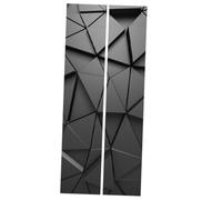 OUNONA Removable Geometric Door Stickers for Wardrobe and Fridge Renovation Self-Adhesive Vinyl Wall Decals for Home Decoration in Kitchen Bedroom Bathroom