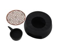 OUNONA Retro Ceramic Teapot Warmer with Oven Tea Light Heater Multipurpose Pot Warmer for Coffee and Milk Elegant Vintage Style Teapot Holder for Travel and Home Use