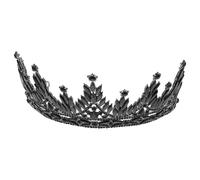 OUNONA Retro Crown Vintage Baroque Wedding Rhinestone Tiara Princess Bride Hairpiece for Women Birthday Party Dressing