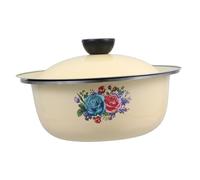 OUNONA Retro Enamel Mixing Bowls with Lids Basin for Dough Kneading Food Storage Fruit Washing Kitchen Use Versatile Stainless Steel Traditional Container