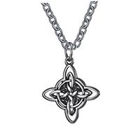OUNONA Retro Knot Necklace for Men Vintage Stainless Steel Pendant Jewelry Unisex Neck Chain for Everyday Wear Endless Love Symbol
