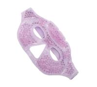OUNONA Reusable Cooling Eye Mask for Eye Swelling Relief Lightweight Soft Plush Half Face Pad in Light Purple Compact Therapy Patch for Travel and Sleep Relaxation