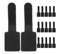 OUNONA Reusable Self Adhesive Cable Organizer Straps Prevent Slipping and Space Saving 24pcs Black Nylon + Polyester Material for Power Cords and Wires for Gaming Setup and Bedrooms