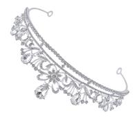 OUNONA Rhinestone Crown Headband for Brides Elegant Wedding Accessories for Bridal Gowns Birthday Celebrations Prom Parties Dazzling Tiara for Formal Occasions