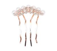OUNONA Rhinestone Pearl Hair Combs with Practical Design for Women 2pcs Elegant Alloy Side Combs Convenient to Put on Or Take, for Taking Pictures and Parties