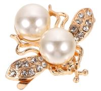 OUNONA Rhinestone Shoe Flowers Shiny Shoe Buckles Fashionable Artificial Pearl Alloy Decorative Clip Can Be Firmly Fixed Party Engagement Birthdays 1.38x1.18x0.51in Bee Shape