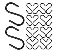 OUNONA S Hooks Pendant Hooks Black 150pcs Mini Metal for Christmas Decorations with Sturdy Construction and Space Saving Design for Outings and Temporary Displays