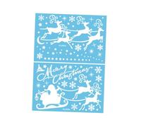 OUNONA Santa Sleigh Electrostatic Window Stickers Glass Paste Wall Sticker Santa Claus Sleigh Design Christmas Decal for Window Wall Glass 30x43cm White