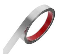 OUNONA Self-Adhesive Stainless Steel Molding Trim 6M X 25Mm Peel and Stick Metal Edge Border for Mirror Frame Bathroom Wall and Ceiling Decoration