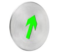 OUNONA Self Luminous Exit Sign Stainless Steel Emergency Evacuation Marker Glow Dark Directional Signage for Reliable Guidance in Emergencies