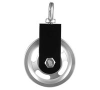 OUNONA Silent Bearing Lifting Pulley with Swivel Groove Wheel Gym Equipment Part High Hardness Rust-resistant Fitness Pulley for Rope Lifting and Load Bearing