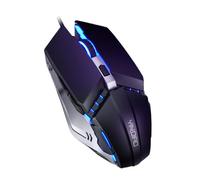 OUNONA Silent Breathing Light USB Mouse 6 Keys Wired Mouse for Gamer Stable Gaming Environment Accurate Location Gaming Computer Abs Material Black with Cord