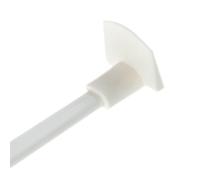 OUNONA Silicone Cake Scraper with Long Handle, Flexible White Silicone Spatula Tool for Baking and Bottle Scraping, Safe on Kitchen Utensils and Rust-Resistant for Easy Cooking