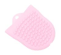 OUNONA Silicone Facial Cleansing Brush Deep Exfoliating Scrubber for Women Soft Skin Care Tool for Gentle Manual Face Cleaning and Pore Purifying Durable Elastic Design Pink