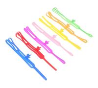 OUNONA Silicone Finger Point Bookmarks Elastic and Easy to Use Book Markers 7pcs with Circular Pattern for Organizing Paper Materials, for Students and Office Workers During Reading