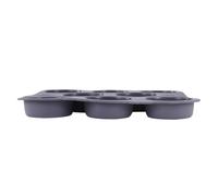 OUNONA Silicone Hamburger Bun Mold, 8-Cavity Black Round Bread Pan