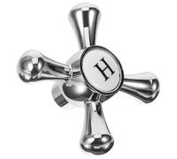 OUNONA Silver Zinc Alloy Faucet Knob Handle with Sturdy Construction and Easy Installation, Replacement Tap Handle for Kitchen Sink or Bathroom Basin Faucet