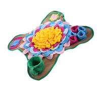 OUNONA Slow Feeding Pet Snuffle Mat for Dogs and Puppies, Canvas and Plush Material Flower Shape, Stimulates Feeding Instinct and Long Serving Life, for Sniffing and Playing