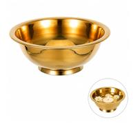 OUNONA Small Brass Water Bowl 5.51 Inch Decorative Offering Bowl for Buddhist Meditation Ritual Use Copper Chalice