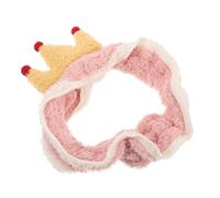 OUNONA Soft Coral Fleece Crown Headband for Women Comfortable Wide Facial Hairband Cute Skincare Headband for Makeup and Face Washing Suitable for All Hairstyles