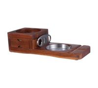 OUNONA Solid Wood Cigar Holder Box Drawer Large Vintage Cigar Ashtray for Home Bar Office Outdoor Use Unique
