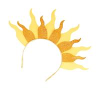 OUNONA Sparkly Sunburst Headband with Gold Glitter, Comfortable Fit Non-woven Fabric Sun Headband, Prevents Marks, for Photo Booth and Parade Festival Accessories