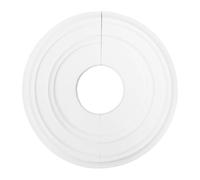 OUNONA Split Light Canopy Cover Plate for Ceiling Fans/Chandeliers, 12'' | 12"OD X 3.7"ID, PU Ceiling Fan Medallion, Round Ceilings Fan Medallion for Light Fixtures, White Lighting Plate Decor