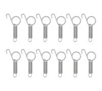 OUNONA Spring-latch Hooks Suitable 12pcs Stainless Steel Rabbit Cage Door Fixing Hooks Lightweight and Practical for Pet Cages